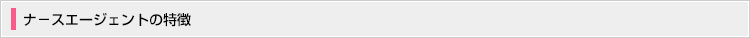 ナースエージェントの特徴